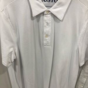 Classic, white, short sleeve, polo shirt